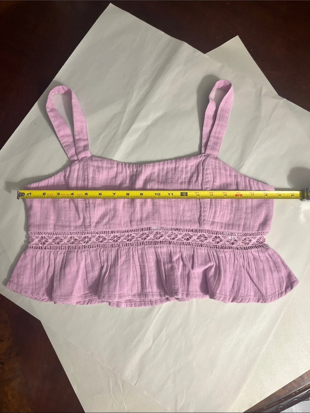 Roxy Lavender Cropped Peplum Tank Top